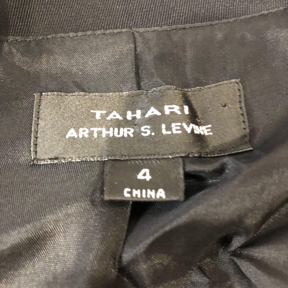 Tahari Arthur S. Levine Black Faux Wrap Dress - Picture 8 of 8